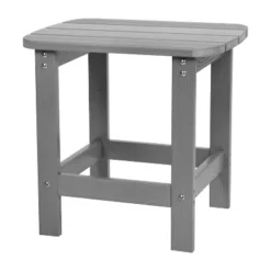 Merrick Lane Poly Resin Indoor/Outdoor All-Weather Adirondack Side Table -Garden & Outdoors GUEST 514c53b7 dc38 43fd acc0 593cd35fc49b