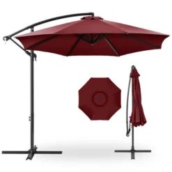 Best Choice Products 10ft Offset Hanging Outdoor Market Patio Umbrella W/ Easy Tilt Adjustment -Garden & Outdoors GUEST 51774ef8 9df4 478f ad8a 4520740d6695