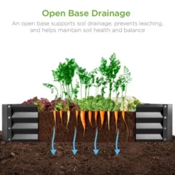 Best Choice Products 6x3x1ft Outdoor Metal Raised Garden Bed For Vegetables, Flowers, Herbs, Plants -Garden & Outdoors GUEST 518f1fc4 7e1e 439c 921f 91e652cfccd8