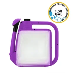 CENTURION 1.5 Gallon Folding Spout Transparent Watering Can Storage Container With Rotate Nozzle Sprayer For Outdoor Gardening, Lavender -Garden & Outdoors GUEST 522987db a901 40d8 a56e 70df687ddadd