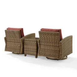 3pc Bradenton Outdoor Steel Swivel Rocking Chairs - Crosley -Garden & Outdoors GUEST 5246c2c4 77f7 4f10 9910 a73b7d90297a