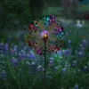 60" Solar Ecliptic Metal Wind Spinner Lawn Stake With Color-Changing LED Light - Alpine Corporation -Garden & Outdoors GUEST 53168f89 d9df 4ad2 ba5e 8b1c3417e454