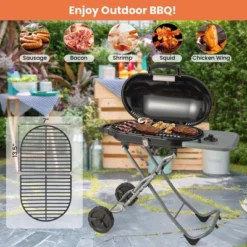 Costway Portable Propane Grill Folding Gas Grill Griddle With Wheels & Side Shelf 14 Costway Portable Propane Grill Folding Gas Grill Griddle With Wheels & Side Shelf -Garden & Outdoors GUEST 537c8d68 e8f6 495a 84e3 7109881af749