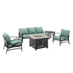 Kaplan 5pc Sofa Set With Fire Table - Mist - Crosley 13 Kaplan 5pc Sofa Set With Fire Table - Mist - Crosley -Garden & Outdoors GUEST 54373ef9 4b08 4d94 9e6d 2918679af842