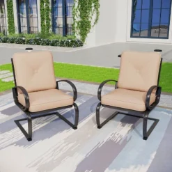 Captiva Designs 2pc Outdoor Arm Chairs With 4" Cushion -Garden & Outdoors GUEST 549bcb15 3ad2 40bb a9e2 bc28f4507631