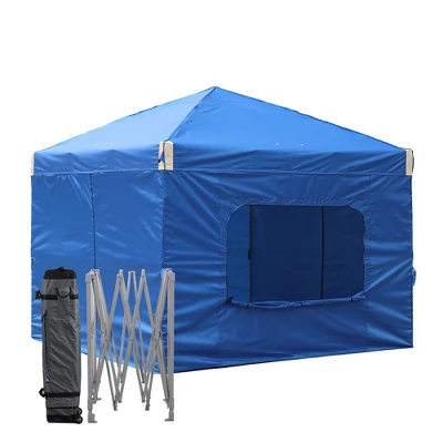 Aoodor 10' X 10' Pop Up Canopy Tent With Removable Mesh Window Sidewalls, Portable Instant Shade Canopy With Roller Bag 12 Aoodor 10' X 10' Pop Up Canopy Tent With Removable Mesh Window Sidewalls, Portable Instant Shade Canopy With Roller Bag - Image 10