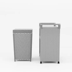 2pc Maksville Contemporary Outdoor Serving Cart & Trash Can - MiBasics -Garden & Outdoors GUEST 558773f6 bb84 4679 b292 02975466534e