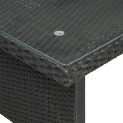 6pc Wicker Patio Conversation Set With Glass Table Ottomans & Cushions - Black/Dark Gray - GODEER 27 6pc Wicker Patio Conversation Set With Glass Table Ottomans & Cushions - Black/Dark Gray - GODEER -Garden & Outdoors GUEST 562def2d afaf 4366 86e0 33c1e6d40137