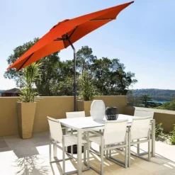 Costway 9FT Patio Umbrella Patio Market Steel Tilt W/ Crank Outdoor Yard Garden Orange -Garden & Outdoors GUEST 568399ae 9cc9 4afa 909c f6009cb86443