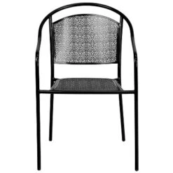 Flash Furniture Commercial Grade Indoor-Outdoor Steel Patio Arm Chair With Round Back -Garden & Outdoors GUEST 5706af65 1370 49cd 93b8 ab9adf4a3d1b