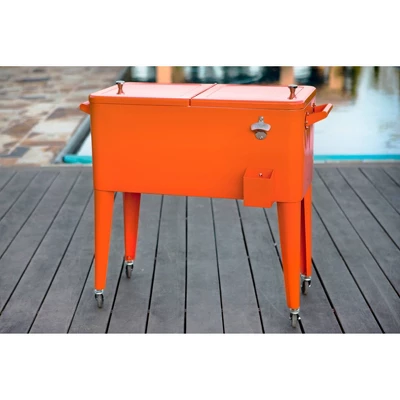 80qt Portable Rolling Patio Cooler - Permasteel 10 80qt Portable Rolling Patio Cooler - Permasteel - Image 8