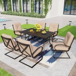Captiva Designs 2pc Outdoor Arm Chairs With 4" Cushion -Garden & Outdoors GUEST 586e7ee4 6974 48f0 b6e1 c75564723ea9