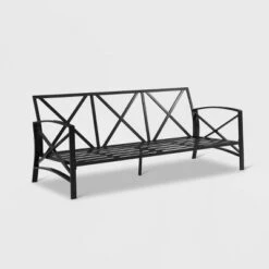 Kaplan Outdoor Metal Sofa Oil Rubbed Bronze With Cushions - Crosley -Garden & Outdoors GUEST 597174ec 832f 4ab0 82d9 0389c61cdb5f