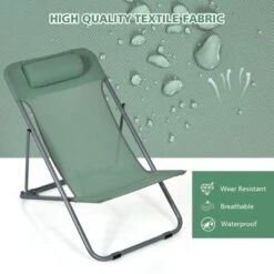 Tangkula 2 PCS Beach Chair Lounger Reclining Folding Chair W/3-Position Adjustable Backrest Blue/Orange/Green -Garden & Outdoors GUEST 59778537 9a9c 4980 9525 fa6718bdcdb5