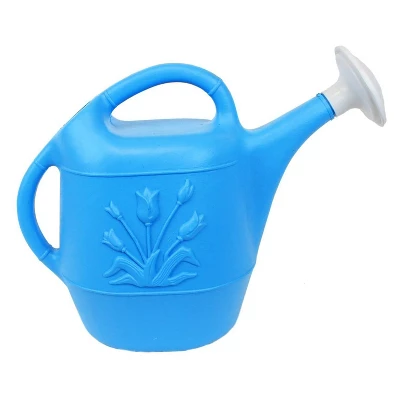 Union Products 63066 2 Gallon Plastic Indoor/Outdoor Watering Can W/ Tulip Design For Garden, Potted Plants, & Patio Pots, Caribbean Blue, 3 Pack 3 Union Products 63066 2 Gallon Plastic Indoor/Outdoor Watering Can W/ Tulip Design For Garden, Potted Plants, & Patio Pots, Caribbean Blue, 3 Pack