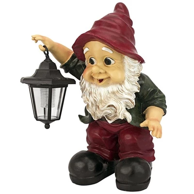 Design Toscano Edison With The Lighted Lantern Garden Gnome Statue 4 Design Toscano Edison With The Lighted Lantern Garden Gnome Statue - Image 2