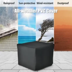 Costway 28 Inch Square Propane Gas Fire Pit Table With Fire Glasses &Rain Cover 50,000 BTU -Garden & Outdoors GUEST 5a36be1e a44b 460f bd8a 7ea246960fbb