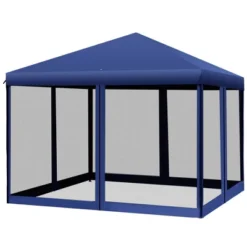 Outsunny 10' X 10' Heavy Duty Pop Up Canopy With Removable Mesh Sidewall Netting, Easy Setup Design, Outdoor Party Event With Storage Bag -Garden & Outdoors GUEST 5ab667e7 0b6c 4f6c beeb 1c5b36be9db3