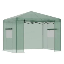OutsunnyPortable Pop-up Walk-in Greenhouse With Roll-up Door -Garden & Outdoors GUEST 5bc8b24a c977 4eba 9218 c086e7a20b73