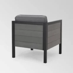 Jax 4pk Faux Wood Club Chair - Gray - Christopher Knight Home