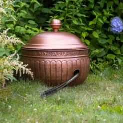 La Jolla Copper Finish Hose Pot With Lid - Good Directions -Garden & Outdoors GUEST 5c047973 0cde 40b6 be51 2b9740846143