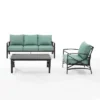Kaplan 3pc Outdoor Sofa Set With Sofa & Arm Chair With Coffee Table - Mist - Crosley -Garden & Outdoors GUEST 5c75c445 2756 4c1b 9b91 cebd6c85ffca