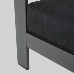 Cape Coral 5pc Aluminum Sofa Set With Cushions - Dark Gray - Christopher Knight Home -Garden & Outdoors GUEST 5d218093 68ad 4c4f 9c64 259fe7836649