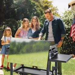 Flybold 28" Griddle Cover With Waterproof Aluminum Diamond Plate And Stainless Steel Handle For Outdoor BBQ Hood Blackstone Griddle Accessories -Garden & Outdoors GUEST 5e2eebee 184a 43e8 9654 d8dd5fdb7227