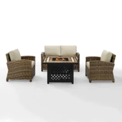 4pc Bradenton Outdoor Steel Fire Pit Set - Crosley -Garden & Outdoors GUEST 5eb253e6 6d41 4697 83f9 6933ab730370