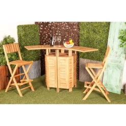 Patio Bar Table Teak - Olivia & May 25 Patio Bar Table Teak - Olivia & May -Garden & Outdoors GUEST 5eed3b21 27ae 4348 8e98 7e42885a22fc