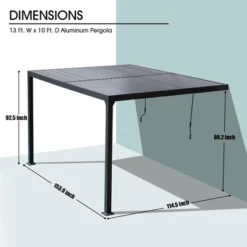 Aoodor Outdoor Louvered Pergola Adjustable Louvered Sloping Roof Wall-Mounted Pergola 15 Aoodor Outdoor Louvered Pergola Adjustable Louvered Sloping Roof Wall-Mounted Pergola -Garden & Outdoors GUEST 621028d3 d204 475d 9399 c6dcaa62215f