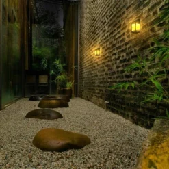 LED Solar Outdoor Wall Panel Lantern With Clear Panel - Techko Maid -Garden & Outdoors GUEST 63a18013 b575 44e4 ac97 af408eeba898