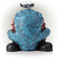 22" Mooning "Welcome" Gnome With Bird Polyresin Statue Outdoor - Alpine Corporation -Garden & Outdoors GUEST 63c47941 34c8 469c b0c6 cf1c7543e9d2