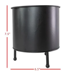 Footed Planter Black Metal - Foreside Home & Garden 11 Footed Planter Black Metal - Foreside Home & Garden -Garden & Outdoors GUEST 644d66eb c87d 433d 8450 b36bcabc3b5b
