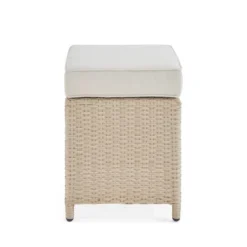 2pk All-Weather Wicker Canaan Outdoor Square Stools With Cushions Brown - Alaterre Furniture -Garden & Outdoors GUEST 64d700d6 2fdd 495a b4b6 9b2d3993cb40