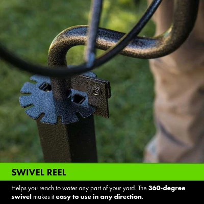 Yard Butler Free Standing Swivel Hose Reel - Water Hose Caddy For Yard Or Garden - Freestanding Metal Outdoor Water Pipe Stand 6 Yard Butler Free Standing Swivel Hose Reel - Water Hose Caddy For Yard Or Garden - Freestanding Metal Outdoor Water Pipe Stand - Image 4