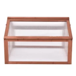 Costway Double Box Garden Wooden Green House Cold Frame Raised Plants Bed Protection -Garden & Outdoors GUEST 6557af91 a7bc 476b 8144 13bca87c138f