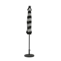 9' X 9' Mirage II Fiesta Market Patio Umbrella With Solar LED Tube Lights Black/White - Island Umbrella 18 9' X 9' Mirage II Fiesta Market Patio Umbrella With Solar LED Tube Lights Black/White - Island Umbrella -Garden & Outdoors GUEST 67400837 8f4b 4ef9 82b5 11bc8364c308