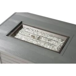 Oakland Living Aluminum Rectangle 48" X 36" 55000 BTUs Propane Wood Texture Panel Design Outdoor Patio Dining Table Gray -Garden & Outdoors GUEST 67b9d5a5 b1ee 420d b875 b1bfada38f9b