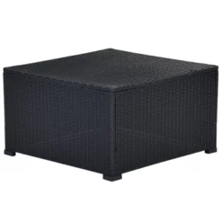 6pc Wicker Patio Conversation Set With Cushions - Black/Gray - GODEER -Garden & Outdoors GUEST 67c4d86c 00fa 4562 b86a 6c4d5614aee7