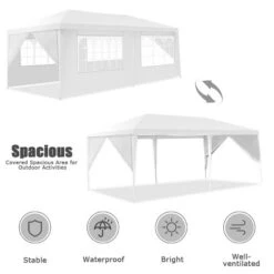Costway 10'x20' Canopy Tent Heavy Duty Wedding Party Tent 6 Sidewalls W/Carry Bag 15 Costway 10'x20' Canopy Tent Heavy Duty Wedding Party Tent 6 Sidewalls W/Carry Bag -Garden & Outdoors GUEST 688d1e51 eba9 40f7 b20a 66949755a90b