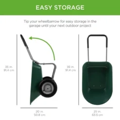 Best Choice Products Dual-Wheel Home Wheelbarrow Yard Garden Cart For Lawn, Construction - Green 11 Best Choice Products Dual-Wheel Home Wheelbarrow Yard Garden Cart For Lawn, Construction - Green -Garden & Outdoors GUEST 68cfa46e 3da4 46c2 8d96 fecf8525aab9