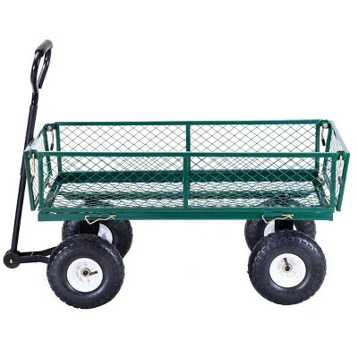 Costway Heavy Duty Lawn Garden Utility Cart Wagon Wheelbarrow Steel Trailer 6 Costway Heavy Duty Lawn Garden Utility Cart Wagon Wheelbarrow Steel Trailer - Image 4