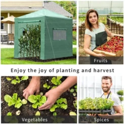 OutsunnyPortable Pop-up Walk-in Greenhouse With Roll-up Door -Garden & Outdoors GUEST 69afb2cf 6f95 4542 bb9d 2f968ce4e444