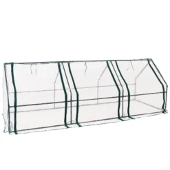 Sunnydaze Decor Sunnydaze Outdoor Portable Slanted Top Plant Shelter Mini Cloche Greenhouse With Zipper Doors - 36" - Clear 16 Sunnydaze Decor Sunnydaze Outdoor Portable Slanted Top Plant Shelter Mini Cloche Greenhouse With Zipper Doors - 36" - Clear -Garden & Outdoors GUEST 69d9a0f1 7d37 428e b923 f5e22673f726