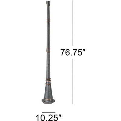John Timberland Hepworth Vintage Rustic Outdoor Post Light And Cap Base Veranda Bronze 76 3/4" For Post Exterior Barn Deck House Porch Yard Patio Home 5 John Timberland Hepworth Vintage Rustic Outdoor Post Light And Cap Base Veranda Bronze 76 3/4" For Post Exterior Barn Deck House Porch Yard Patio Home - Image 3