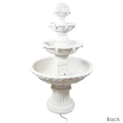 Sunnydaze Decor Sunnydaze 52"H Electric Fiberglass 4-Tier Fruit Top Outdoor Water Fountain, White Finish -Garden & Outdoors GUEST 6a97dcae 3e04 4946 aaf4 55553a23eb68