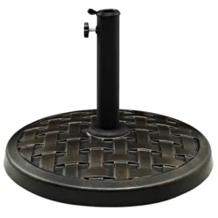 Rashida Round Lattice Weave Umbrella Stand - Saracina Home -Garden & Outdoors GUEST 6aa57438 82f0 4c13 8291 dce7d57489a6