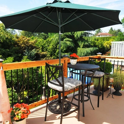 Tangkula 18"Round Umbrella Base Stand Cast Iron Heavy Duty 23lbs 5 Tangkula 18"Round Umbrella Base Stand Cast Iron Heavy Duty 23lbs - Image 3