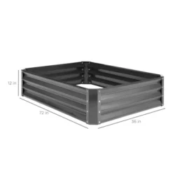 Best Choice Products 6x3x1ft Outdoor Metal Raised Garden Bed For Vegetables, Flowers, Herbs, Plants -Garden & Outdoors GUEST 6b65ac6c cc92 4b61 a4ae 2a5e1695fd02